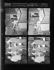 Don Hardy at work; Four men with first aid kits (4 Negatives) (January 23, 1958) [Sleeve 44, Folder a, Box 14]